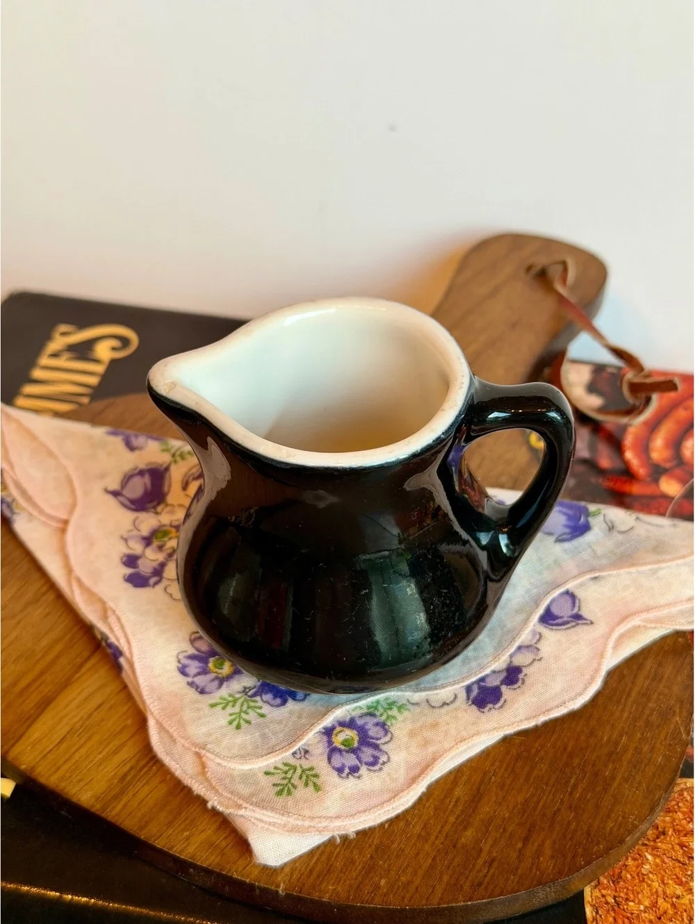 Vintage Good’s China Chef Ware Black Creamer 160 Restaurant Ware Inglewood CA